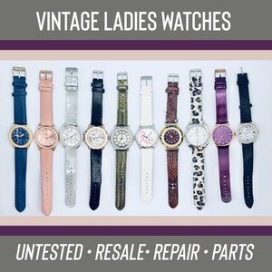 10 Used Untested Assorted Ladies Watch Lot / Bundle